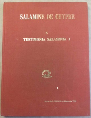 Item #M5026 Salamine de Chypre. X, Testimonia salaminia 1. Première, deuxième et troisième...[newline]M5026.jpg