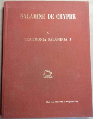 Item #M5026a Salamine de Chypre. X. Testimonia salaminia 1. Première, deuxième et troisième...