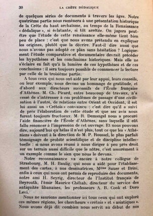 La Crète dédalique. Etudes sur les origines d'une renaissance.