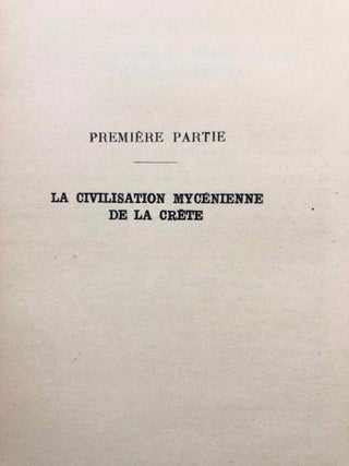 La Crète dédalique. Etudes sur les origines d'une renaissance.