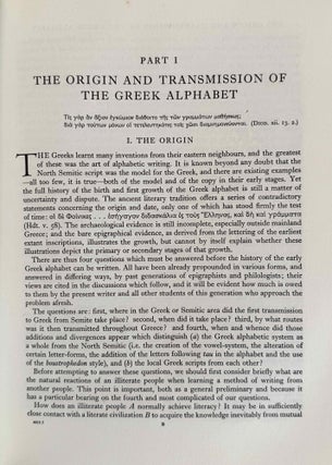 The local scripts of archaic Greece. A study of the origin of the greek alphabet and its development from the eight to the fifth centuries B. C.