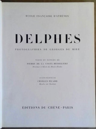 Item #M5096 Delphes. LA COSTE-MESSELIERE Pierre, de[newline]M5096.jpg