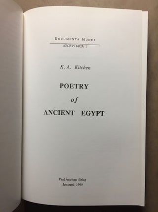 Poetry of Ancient Egypt