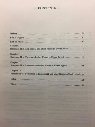 Features of the Deification of Ramesses II