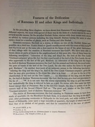 Features of the Deification of Ramesses II