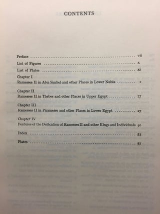 Features of the Deification of Ramesses II