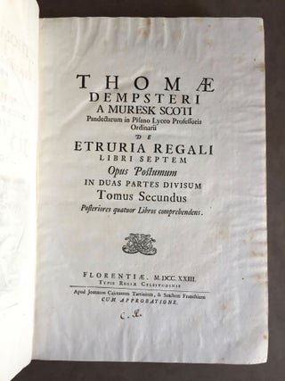 De Etruria regali libri VII (translation of title: "About royal Etruria, 7 books")[newline]M5120-127.jpg