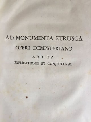 De Etruria regali libri VII (translation of title: "About royal Etruria, 7 books")[newline]M5120-145.jpg