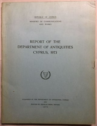 Item #M5140 Report of the department of antiquities, Cyprus, 1973[newline]M5140.jpg