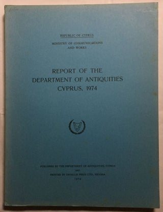 Item #M5141 Report of the department of antiquities, Cyprus, 1974[newline]M5141.jpg