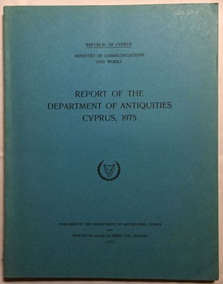 Item #M5142 Report of the department of antiquities, Cyprus, 1975[newline]M5142.jpg