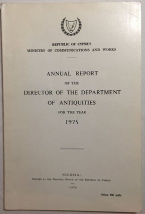 Item #M5144 Republic of Cyprus. Annual report of the Director of the Department of Antiquities...[newline]M5144.jpg