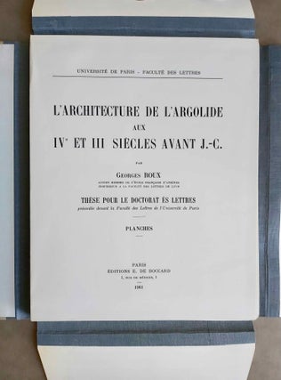 L'Architecture de l'Argolide aux IVe et IIe s. avant J.-C. Texte et planches (complete set)[newline]M5147-01.jpeg