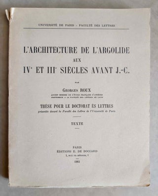 L'Architecture de l'Argolide aux IVe et IIe s. avant J.-C. Texte et planches (complete set)[newline]M5147-06.jpeg