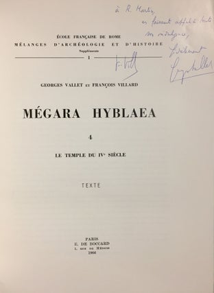 Mégara Hyblaea. 4. Le temple du IVe siècle. Texte et planches (complete set)[newline]M5156-02.jpg