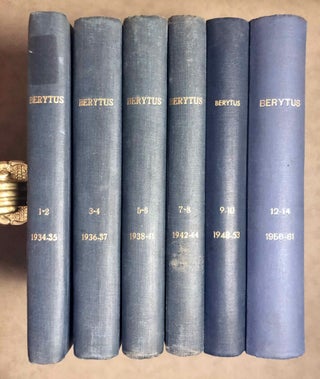 Item #M5198 BERYTUS Archaeological studies. Tome I to XL (excepted tome XI). AAE - Journal - Set