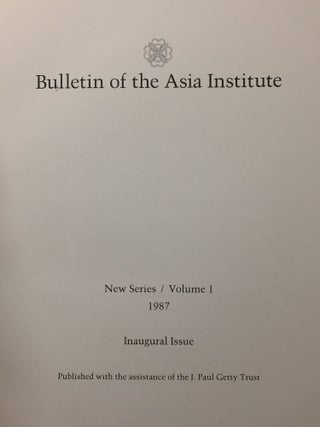 Bulletin of the Asia Institute. New series/volume 1. 1987[newline]M5203-02.jpg