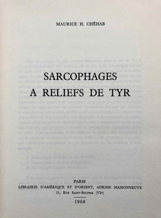 Sarcophages à reliefs de Tyr
