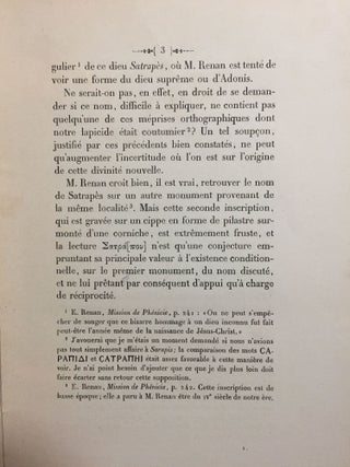 Le dieu Satrape et les Phéniciens dans le Péloponèse. Notes d'archéologie orientale.