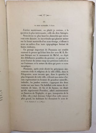 Le dieu Satrape et les Phéniciens dans le Péloponèse. Notes d'archéologie orientale.