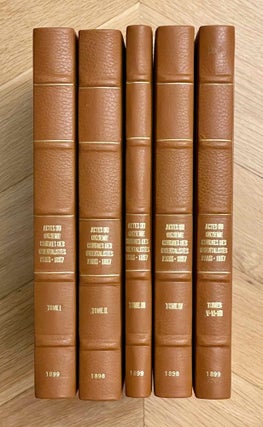 Item #M5234 Actes du onzième congrès international des orientalistes. Paris - 1897. 5 volumes...