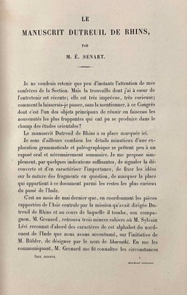 Actes du onzième congrès international des orientalistes. Paris - 1897. 5 volumes (complete)[newline]M5234-04.jpeg