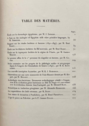 Actes du onzième congrès international des orientalistes. Paris - 1897. 5 volumes (complete)[newline]M5234-22.jpeg