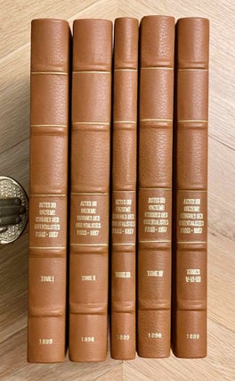 Item #M5234a Actes du onzième congrès international des orientalistes. Paris - 1897. 5 volumes...
