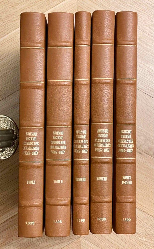 Item #M5234a Actes du onzième congrès international des orientalistes. Paris - 1897. 5 volumes (complete). [newline]M5234a-00.jpeg