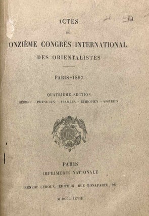 Actes du onzième congrès international des orientalistes. Paris - 1897. 5 volumes (complete)[newline]M5234a-15.jpeg