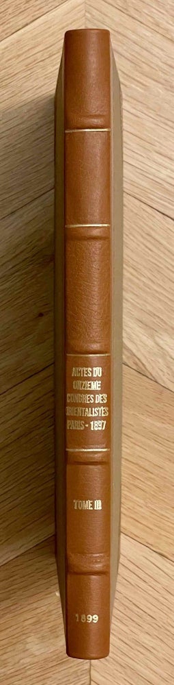 Item #M5234c Actes du onzième congrès international des orientalistes. Paris - 1897. 3rd section (only). [newline]M5234c-00.jpeg