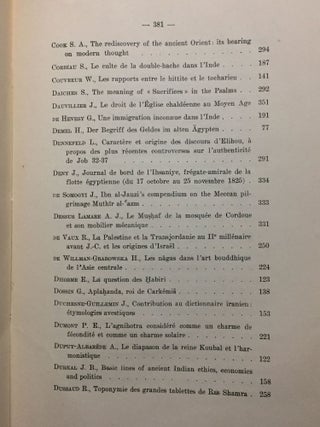 Actes du XXe Congrès international des orientalistes, Bruxelles, 5- 10 septembre 1938.[newline]M5238-03.jpg