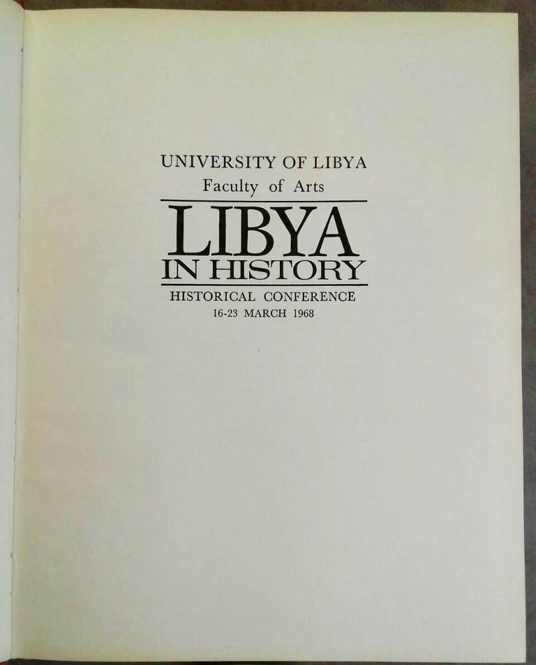 Item #M5254 Libya in history. Historical conference. GADALLAH Fawzi F.[newline]M5254.jpg