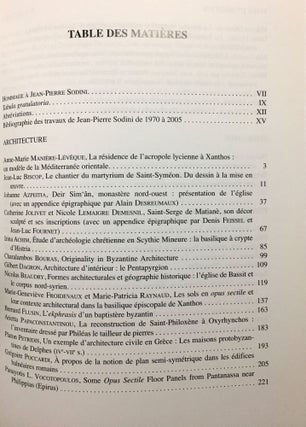 Mélanges Jean-Pierre Sodini