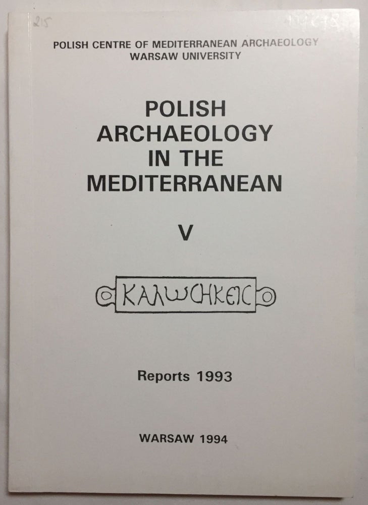 Item #M5261 Polish archaeology in the Mediterranean, V. Reports 1993. [newline]M5261.jpg