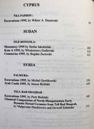 Polish archaeology in the Mediterranean VII. Reports 1995.