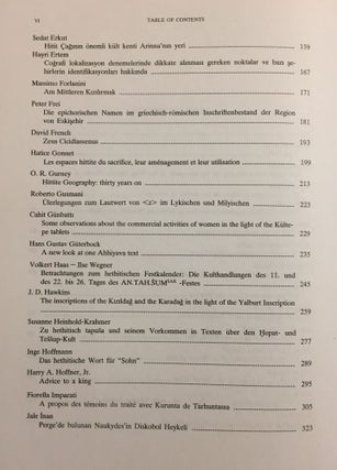 Sedat Alp'a armagan. Festschrift für Sedat Alp. Hittite and other Anatolian and Near Eastern studies in honor of Sedat Alp.[newline]M5267-04.jpg
