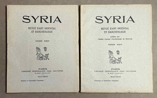Item #M5270 SYRIA. Revue d'art oriental et d'archéologie. Tome XXIV, 4 parts in 2 fascicles...[newline]M5270-00.jpeg