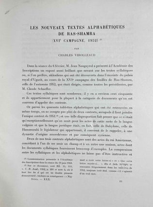 SYRIA Revue d'art oriental et d'archéologie. Tome XXX, 4 parts in 2 fascicles (complete)[newline]M5276-05.jpeg