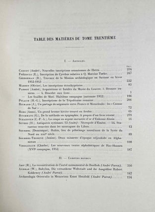 SYRIA Revue d'art oriental et d'archéologie. Tome XXX, 4 parts in 2 fascicles (complete)[newline]M5276-06.jpeg