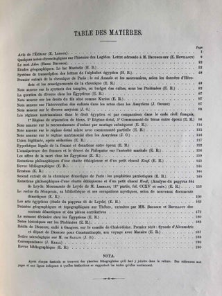 Revue Egyptologique. Première année, fascicules 1,2,3 et 4 (complete issue)