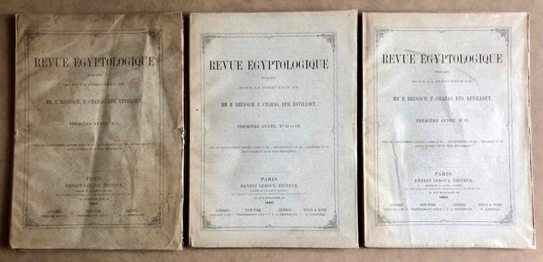 Item #M5278 Revue Egyptologique. Première année, fascicules 1,2,3 et 4 (complete issue). AAE - Journal - Single issue.[newline]M5278.jpeg
