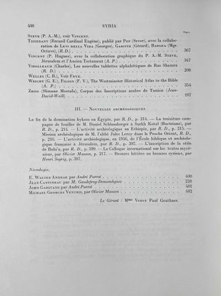 SYRIA Revue d'art oriental et d'archéologie. Tome XXXIV, 4 parts in 2 fascicles (complete)[newline]M5279-09.jpeg