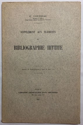 Eléments de bibliographie hittite + Supplément aux éléments de bibliographie hittite (complete set)[newline]M5287-01.jpg