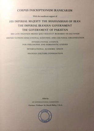 Corpus Inscriptionum Iranicarum. Part II - Inscriptions of the Seleucid and Parthian Periods and of Eastern Iran and Central Asia. Vol II: Parthian. Parthian Economic Documents from Nisa - Plates. 4 volumes (complete set)[newline]M5297-10.jpg