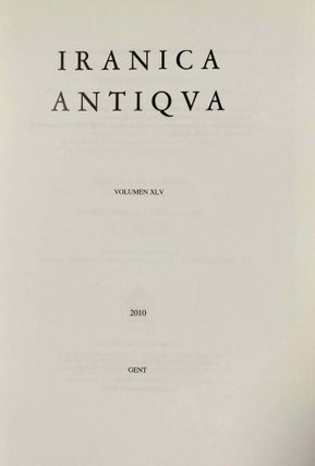 Iranica Antiqua. Vol. 45. 2010.[newline]M5343-01.jpeg