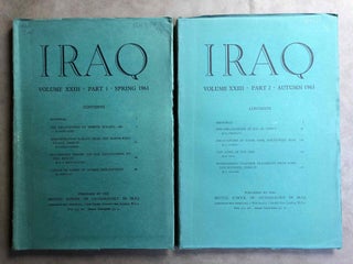 Item #M5353 Iraq. Journal of the British School of Archaeology in Iraq. Volume XXIII. Parts 1-2....