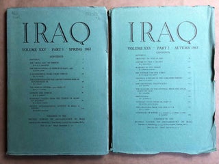 Item #M5356 Iraq. Journal of the British School of Archaeology in Iraq. Volume XXV. Parts 1-2....