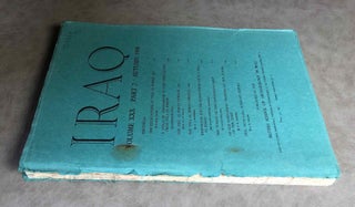 Iraq. Journal of the British School of Archaeology in Iraq. Volume XXX. Parts 1-2. 1968.