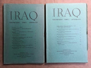 Item #M5364 Iraq. Journal of the British School of Archaeology in Iraq. Volume XXXV. Parts 1-2....[newline]M5364.jpg